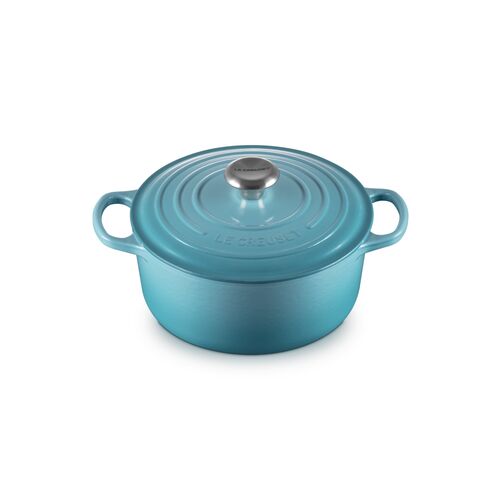Le Creuset gietijzeren ronde braadpan 24 cm / 4.2 liter - caribbean blue