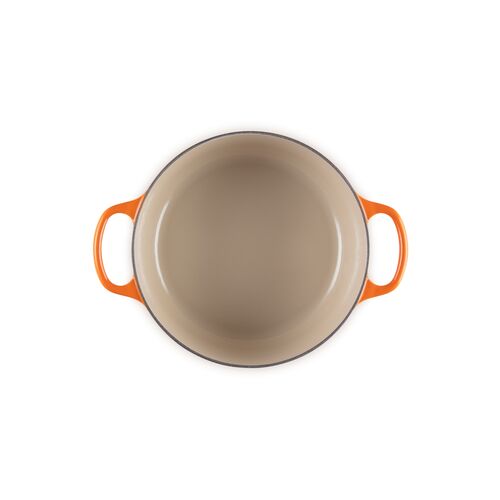 Le Creuset gietijzeren ronde braadpan 24 cm / 4.2 liter - oranjerood