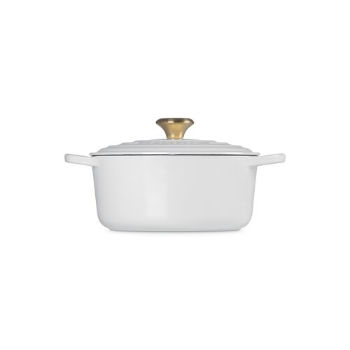 Le Creuset gietijzeren ronde braadpan 24 cm / 4.2 liter - wit