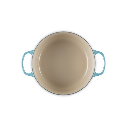 Le Creuset gietijzeren ronde braadpan 26 cm / 5.3 liter - caribbean blue