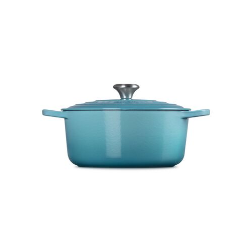 Le Creuset gietijzeren ronde braadpan 26 cm / 5.3 liter - caribbean blue