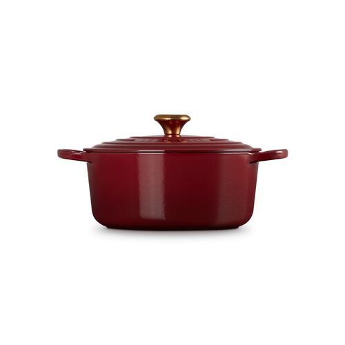 Le Creuset gietijzeren ronde braadpan 18 cm / 1.8 liter - kersenrood