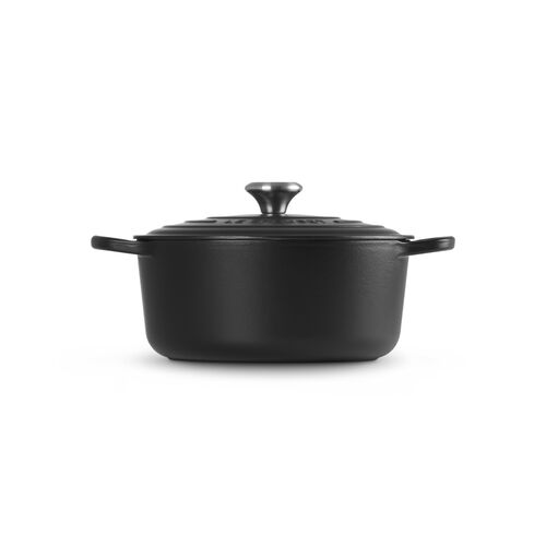 Le Creuset gietijzeren ronde braadpan 26 cm / 5.3 liter - mat zwart