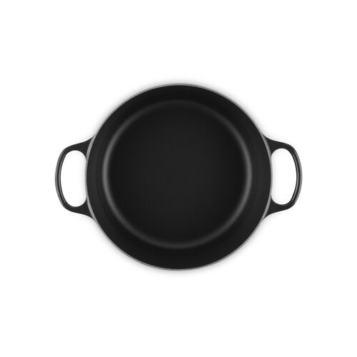 Le Creuset gietijzeren ronde braadpan 28 cm / 6.7 liter - mat zwart