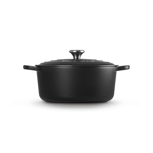 Le Creuset gietijzeren ronde braadpan 28 cm / 6.7 liter - mat zwart