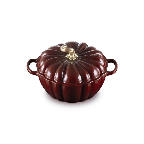 Le Creuset gietijzeren pompoen braad- stoofpan 24cm - oranjerood
