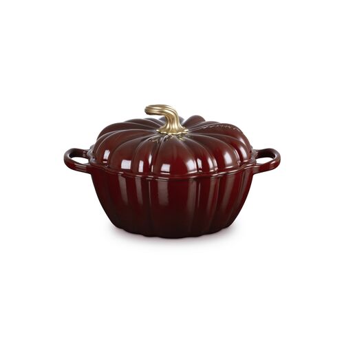 Le Creuset gietijzeren pompoen braad- stoofpan 24cm - oranjerood