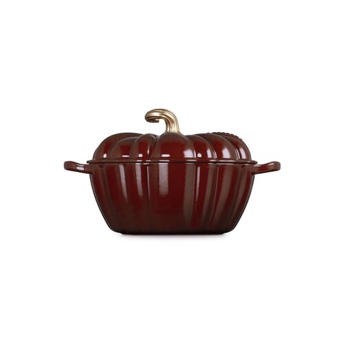 Le Creuset gietijzeren pompoen braad- stoofpan 24cm - oranjerood
