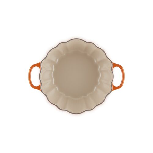 Le Creuset gietijzeren pompoen braad- stoofpan 24cm - oranjerood