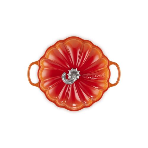 Le Creuset gietijzeren pompoen braad- stoofpan 24cm - oranjerood