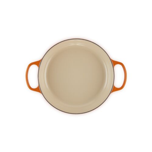Le Creuset gietijzeren campagnard 26 cm / 2.2 liter - oranjerood