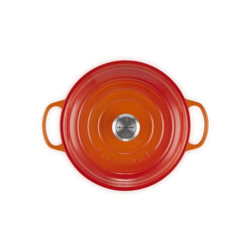 Le Creuset gietijzeren campagnard 26 cm / 2.2 liter - oranjerood