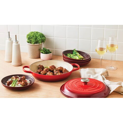 Le Creuset gietijzeren campagnard 26 cm / 2.2 liter - shell pink