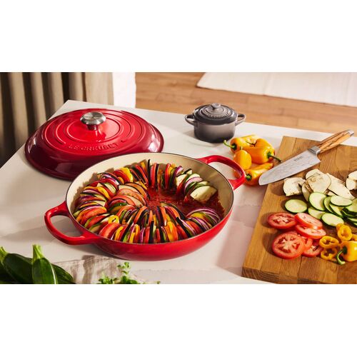 Le Creuset gietijzeren campagnard 26 cm / 2.2 liter - shell pink