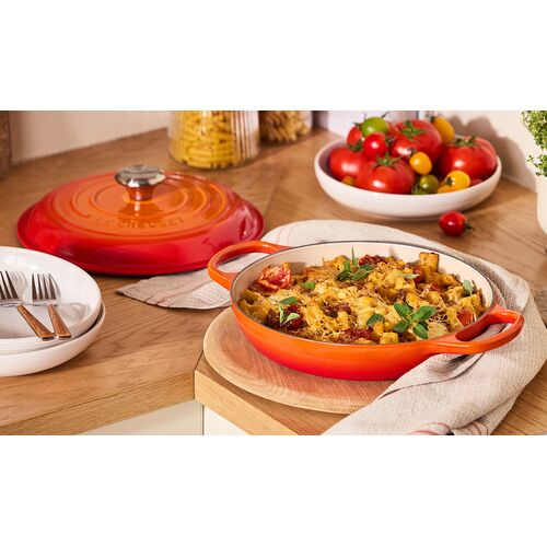 Le Creuset gietijzeren campagnard 26 cm / 2.2 liter - shell pink