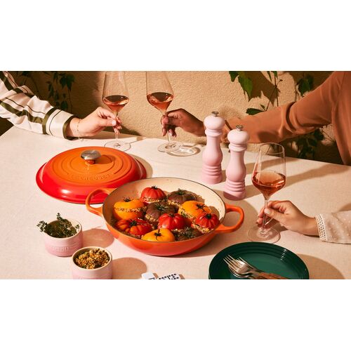 Le Creuset gietijzeren campagnard 26 cm / 2.2 liter - shell pink