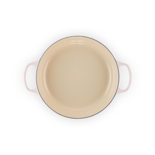 Le Creuset gietijzeren campagnard 26 cm / 2.2 liter - shell pink