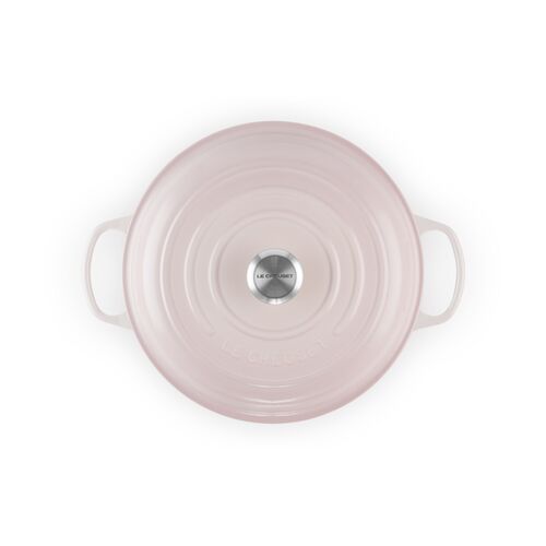 Le Creuset gietijzeren campagnard 26 cm / 2.2 liter - shell pink