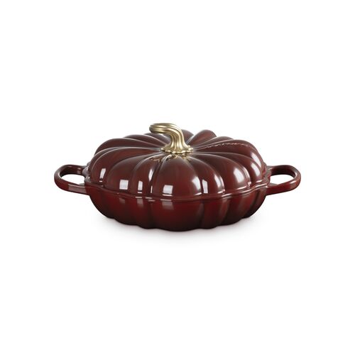 Le Creuset gietijzeren pompoen campagnard 28cm / 2.5 liter - oranjerood