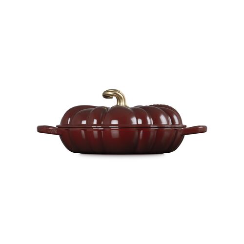 Le Creuset gietijzeren pompoen campagnard 28cm / 2.5 liter - oranjerood