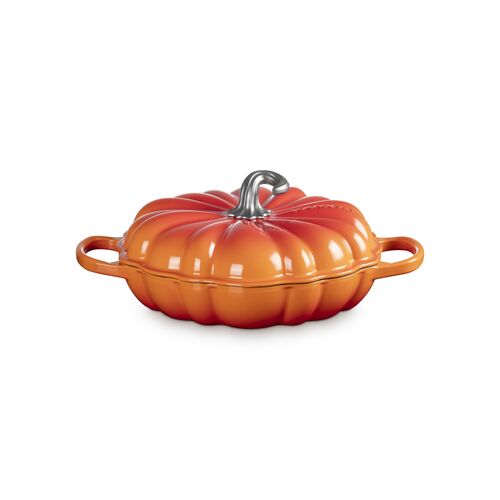 Le Creuset gietijzeren pompoen campagnard 28cm - oranjerood
