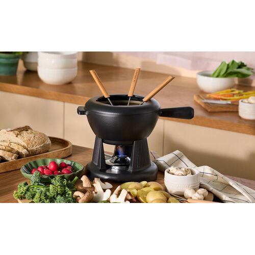 Le Creuset gietijzeren fondueset - 2 liter - kersenrood