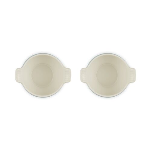 Le Creuset aardewerk set van 2 heritage soepkommen - 11 cm / 0.6 liter  - kersenrood