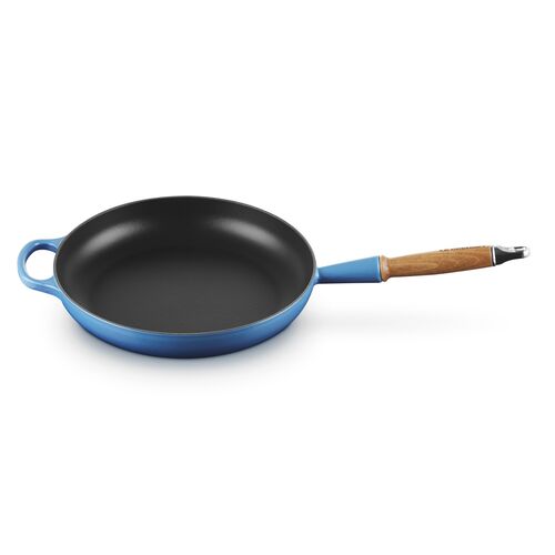 Le Creuset gietijzeren Signature koekenpan met houten handvat - 28 cm / 2.6 liter - bamboo [CLONE]