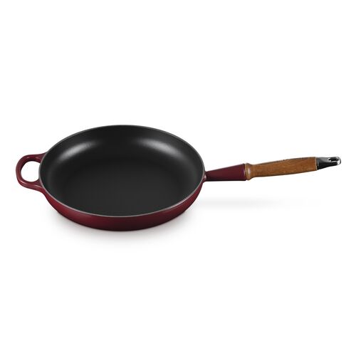 Le Creuset gietijzeren Signature koekenpan met houten handvat - 28 cm / 2.6 liter - rhône