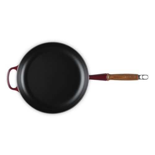 Le Creuset gietijzeren Signature koekenpan met houten handvat - 28 cm / 2.6 liter - rhône