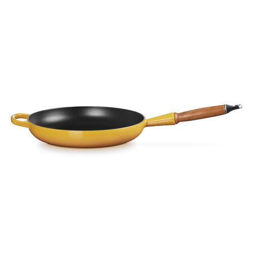 Le Creuset gietijzeren Signature koekenpan met houten handvat - 28 cm / 2.6 liter - nectar