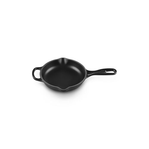 Le Creuset ronde gietijzeren skillet - 16 cm - mat zwart