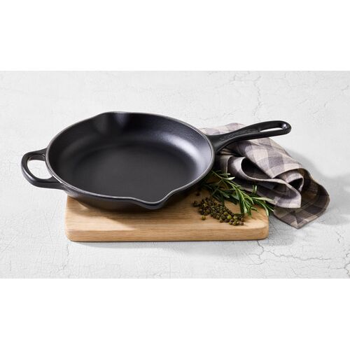 Le Creuset ronde gietijzeren skillet - 16 cm - mat zwart