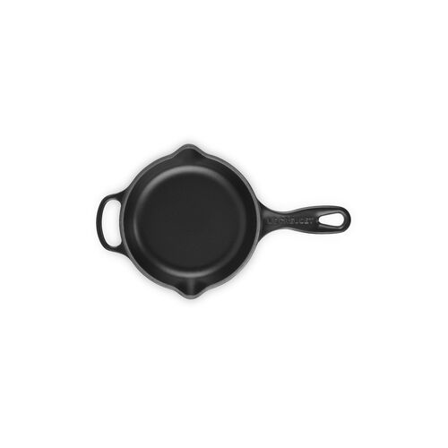 Le Creuset ronde gietijzeren skillet - 16 cm - mat zwart