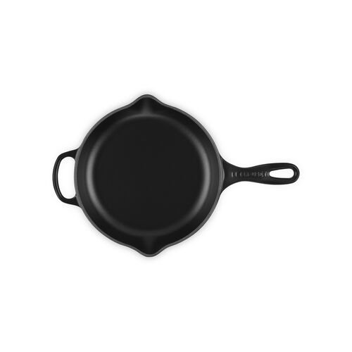 Le Creuset ronde gietijzeren skillet - 23 cm - mat zwart