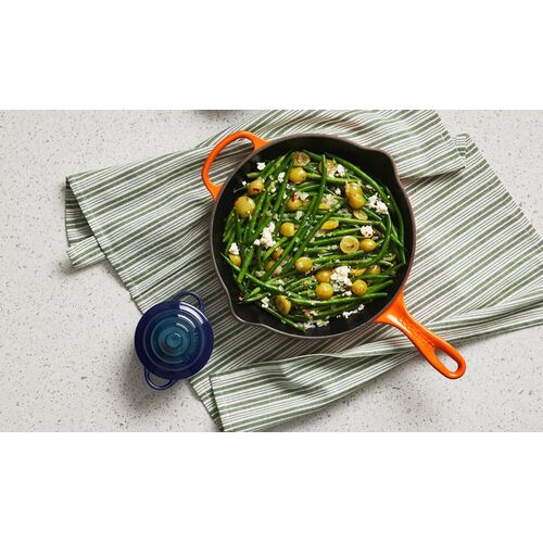 Le Creuset ronde gietijzeren skillet - 23 cm - oranjerood