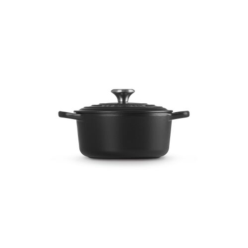 Le Creuset gietijzeren ronde braadpan 18 cm / 1.8 liter - mat zwart