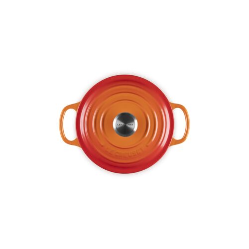 Le Creuset gietijzeren ronde braadpan 18 cm / 1.8 liter - oranjerood