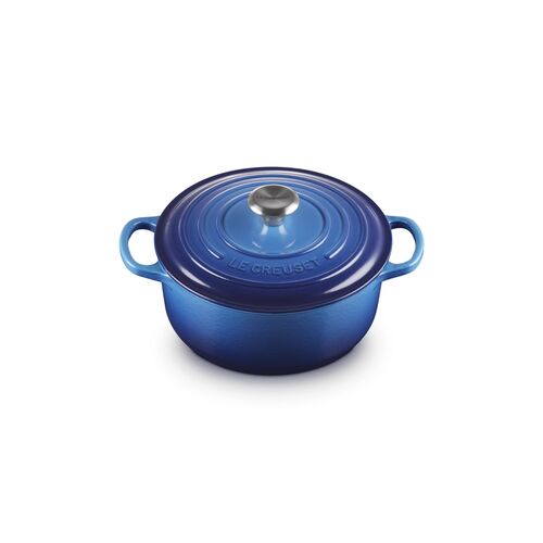 Le Creuset gietijzeren ronde braadpan 20 cm / 2.4 liter - azure