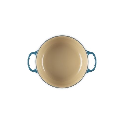 Le Creuset gietijzeren ronde braadpan 20 cm / 2.4 liter - deep teal