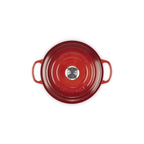 Le Creuset gietijzeren ronde braadpan 20 cm / 2.4 liter - kersenrood