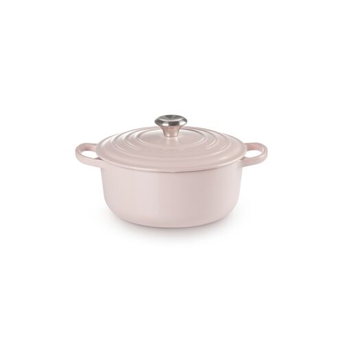 Le Creuset gietijzeren ronde braadpan 20 cm / 2.4 liter - shell pink