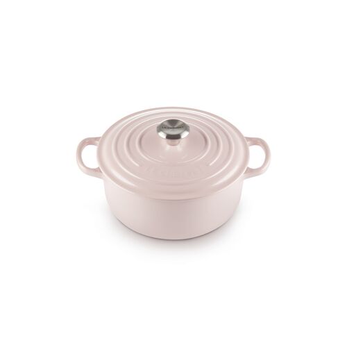 Le Creuset gietijzeren ronde braadpan 20 cm / 2.4 liter - shell pink