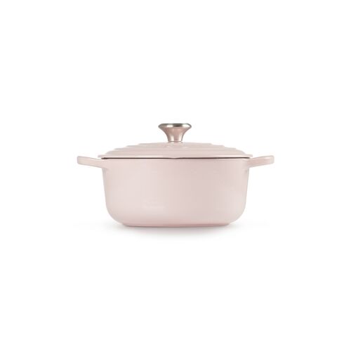 Le Creuset gietijzeren ronde braadpan 20 cm / 2.4 liter - shell pink