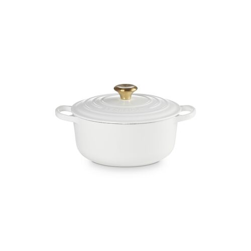 Le Creuset gietijzeren ronde braadpan 20 cm / 2.4 liter - wit