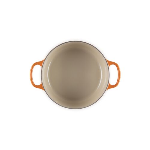 Le Creuset gietijzeren ronde braadpan 22 cm / 3.3 liter - oranjerood