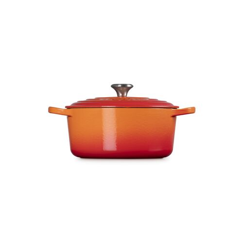 Le Creuset gietijzeren ronde braadpan 22 cm / 3.3 liter - oranjerood