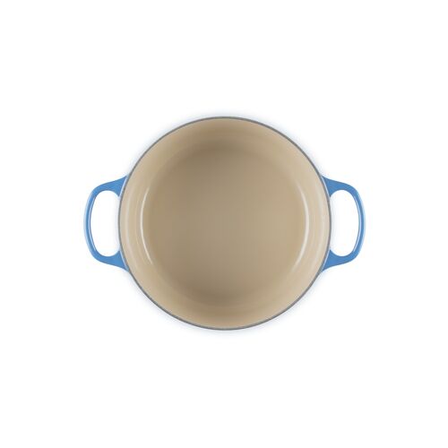 Le Creuset gietijzeren ronde braadpan 24 cm / 4.2 liter - azure