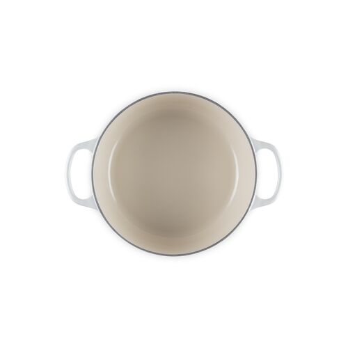 Le Creuset gietijzeren ronde braadpan 24 cm / 4.2 liter - meringue