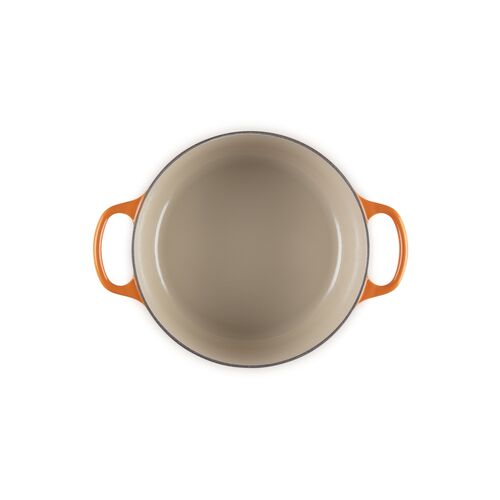 Le Creuset gietijzeren ronde braadpan 24 cm / 4.2 liter - oranjerood